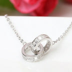 Rose Gold Double Ring Choker Necklace for Women