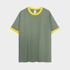 Cotton Japanese Style Basic T-Shirt with Vintage Patch