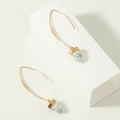 Stylish Minimalist Metal Turquoise Earrings and Drops