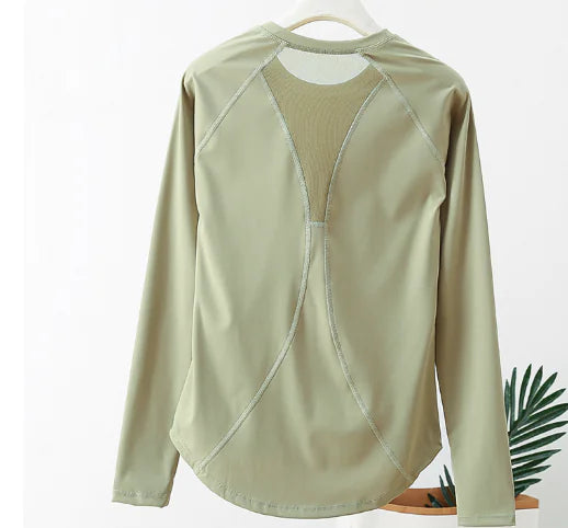 Loose Fit Women's Sports Top for Yoga and Running