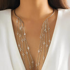 Chic faux pearl vedhæng choker halskæde med kvaster