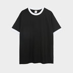 Cotton Japanese Style Basic T-Shirt with Vintage Patch