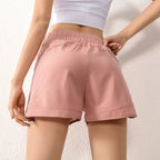Damehøjttaljede Hurtigtørrende Mesh Sportsshorts med Lommer - StilNord