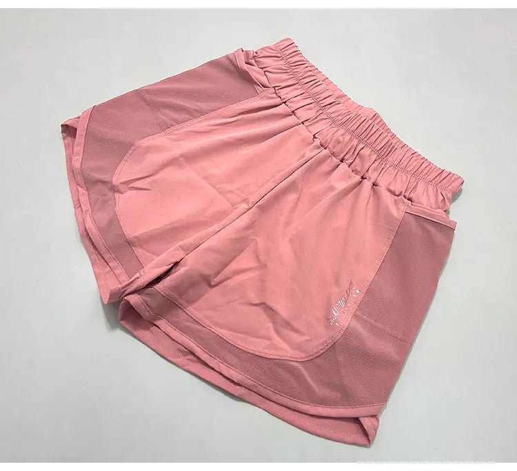 Damehøjttaljede Hurtigtørrende Mesh Sportsshorts med Lommer - StilNord