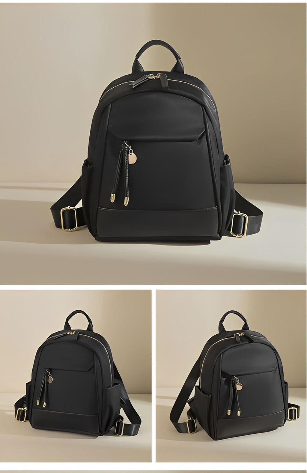 Dobbelt skuldertaske til kvinder i Oxford-stof