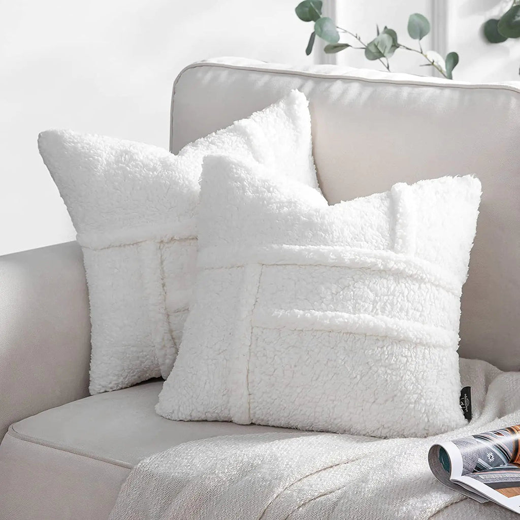Double - sided Lamb Wool Cushion Cover - StilNord