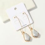 Stylish Minimalist Metal Turquoise Earrings and Drops