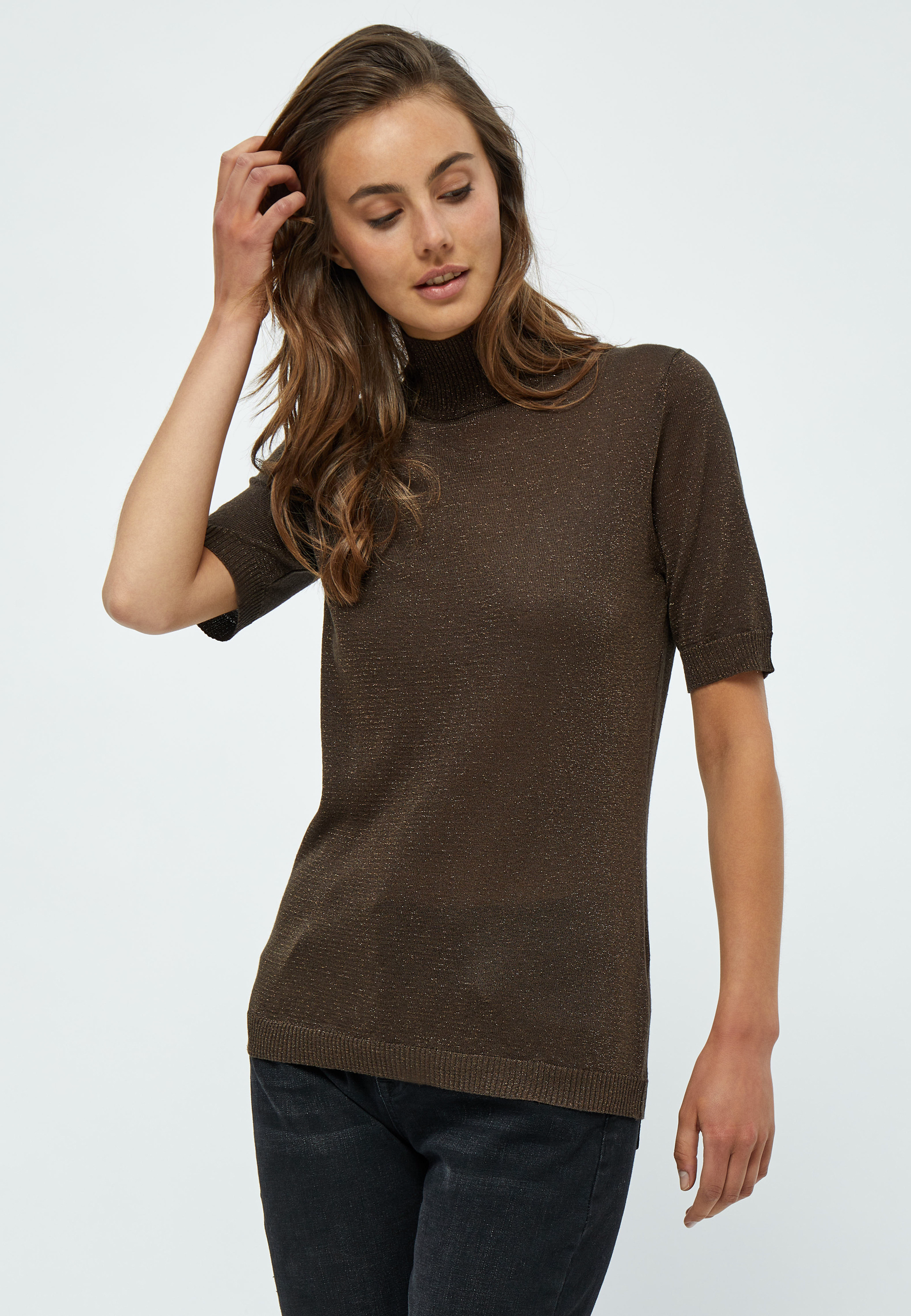 MSLima Roll Neck Knit - Brun