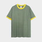 Cotton Japanese Style Basic T-Shirt with Vintage Patch