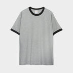 Cotton Japanese Style Basic T-Shirt with Vintage Patch