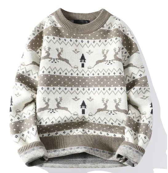 Efterårs - og vinterkvinders julestrikkede sweater - top - StilNord