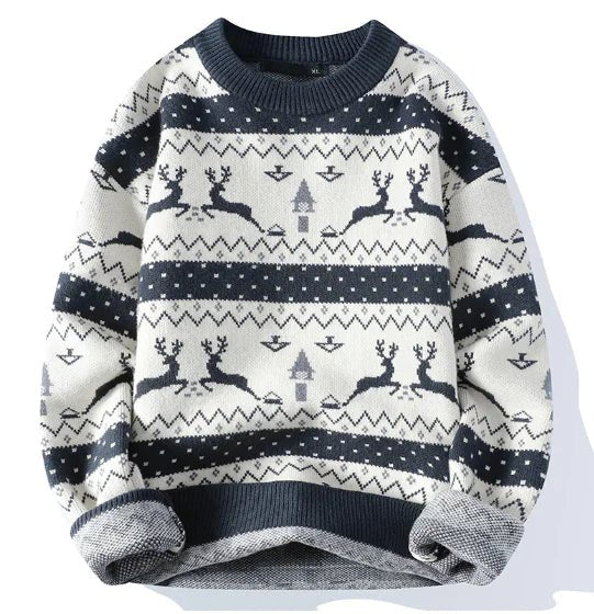 Efterårs - og vinterkvinders julestrikkede sweater - top - StilNord