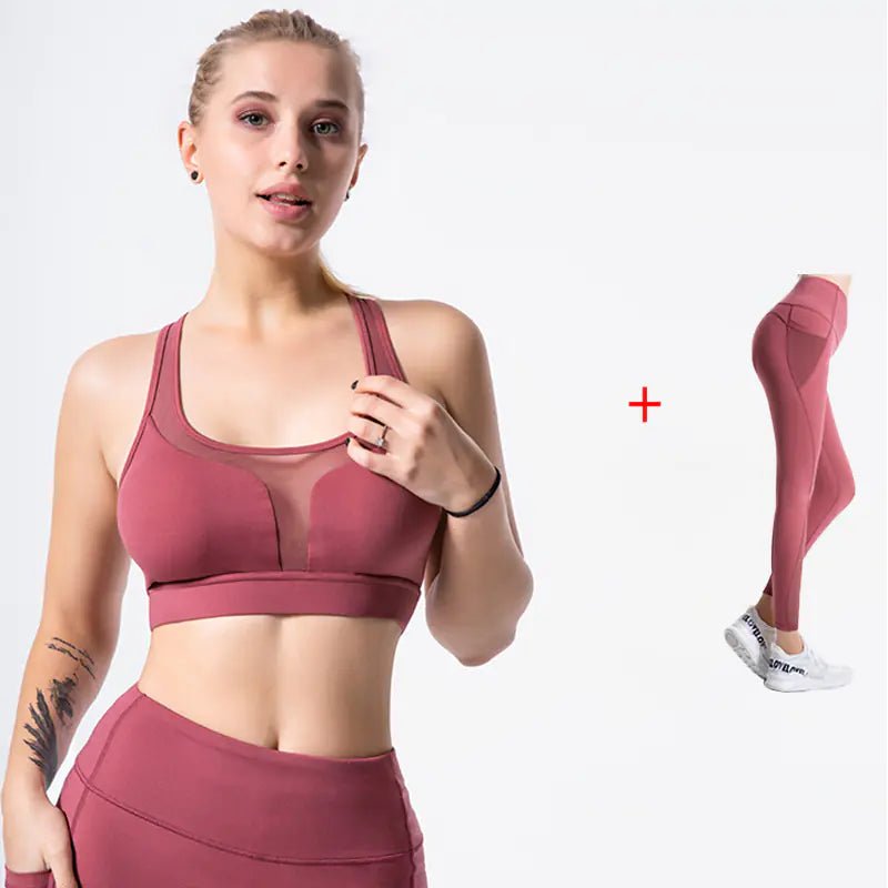 Fashionable Mesh Yoga Set for Women (Wholesale) - StilNord