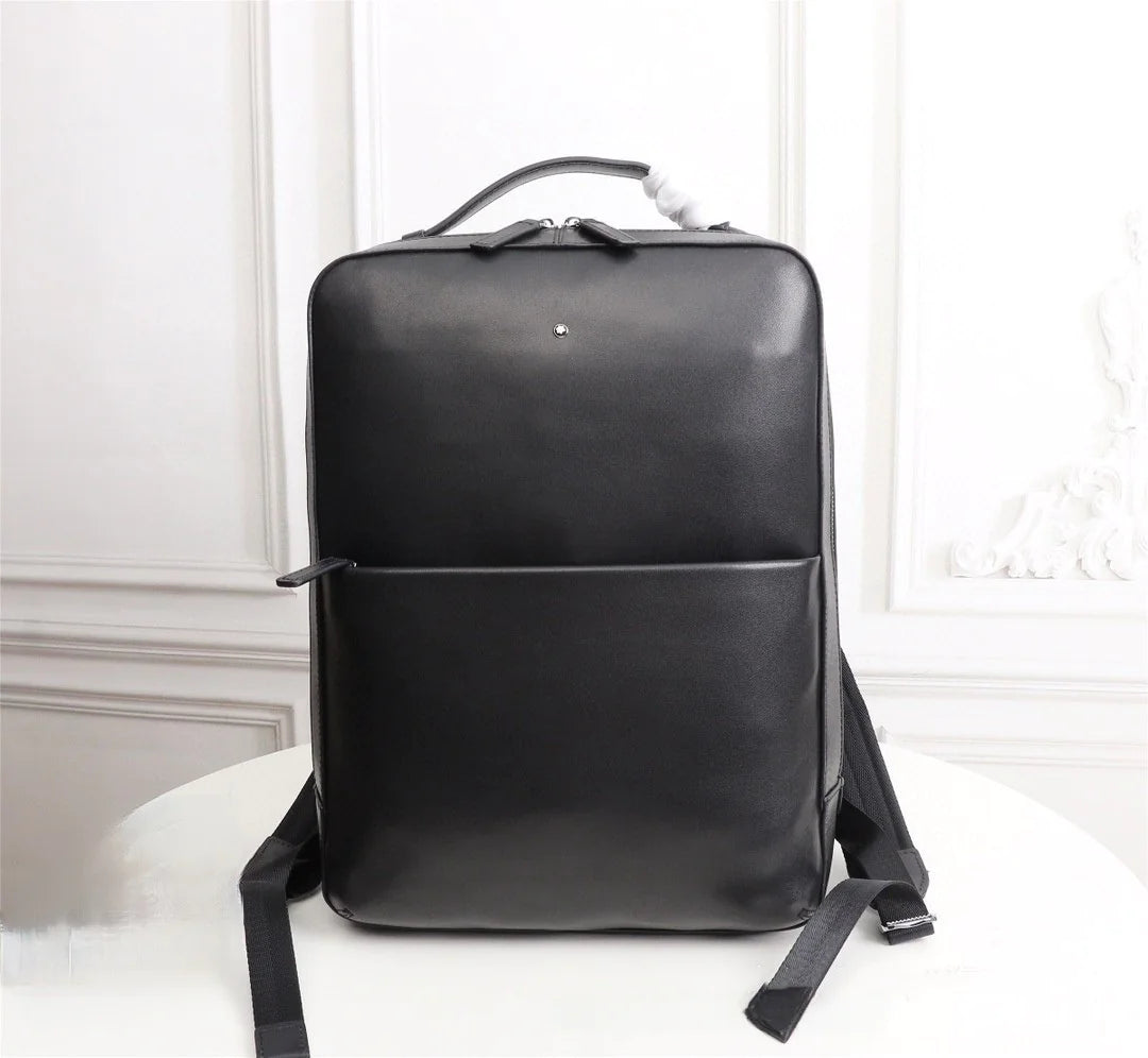 Men's Genuine Leather Waterproof Business Backpack