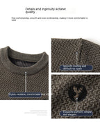 Fortykket herresweater i fløjsagtigt minkmateriale - StilNord