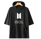 Fashionable Hooded Short Sleeve T-Shirt