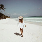 Plus Size Hollow Out Bell Sleeve Beach Cover-Up