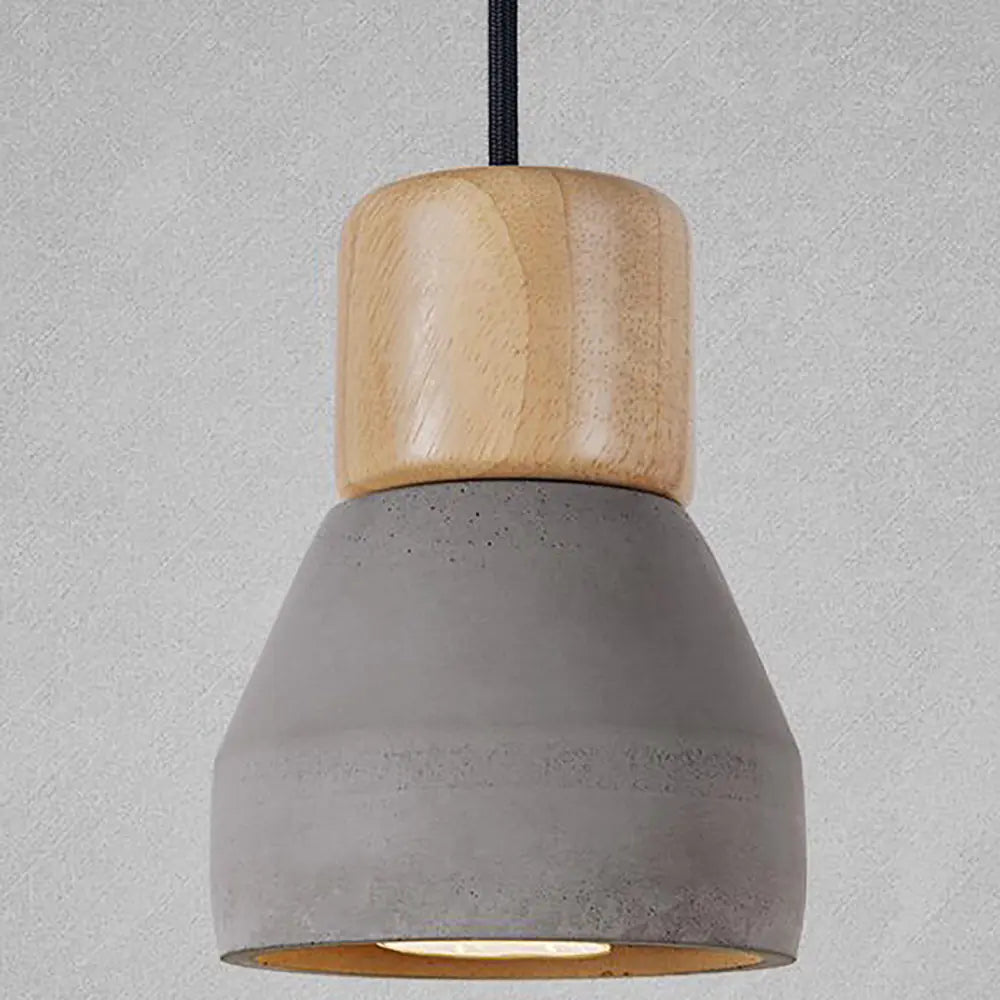 Nordic Creative Modern Colorful Cement Wood Pendant Light