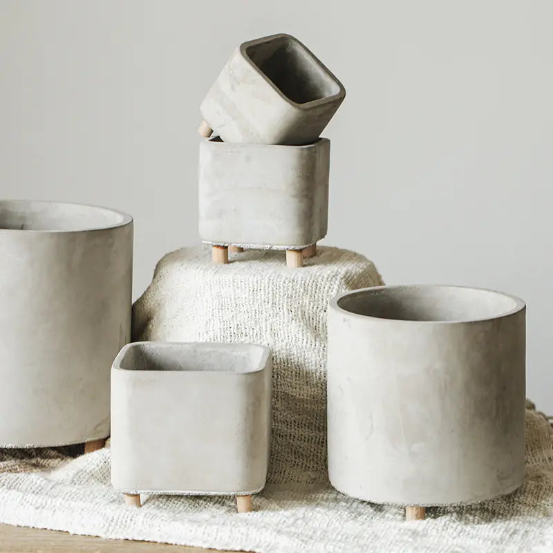 Creative Cement Planter with Legs - Nordic Style