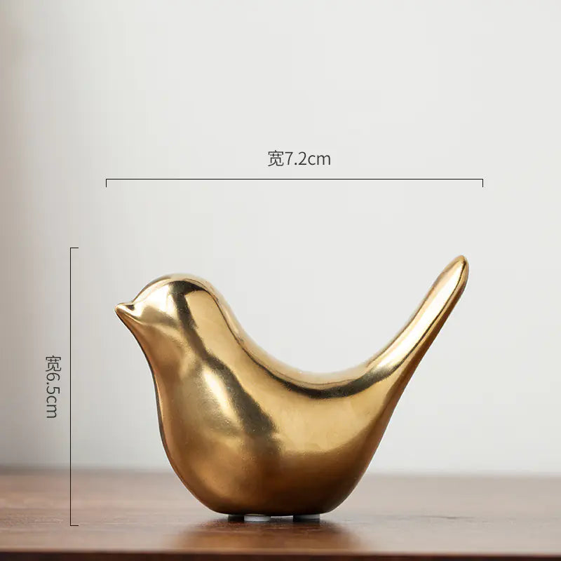 Nordic Minimalist Ceramic Bird Abstract Decor Item
