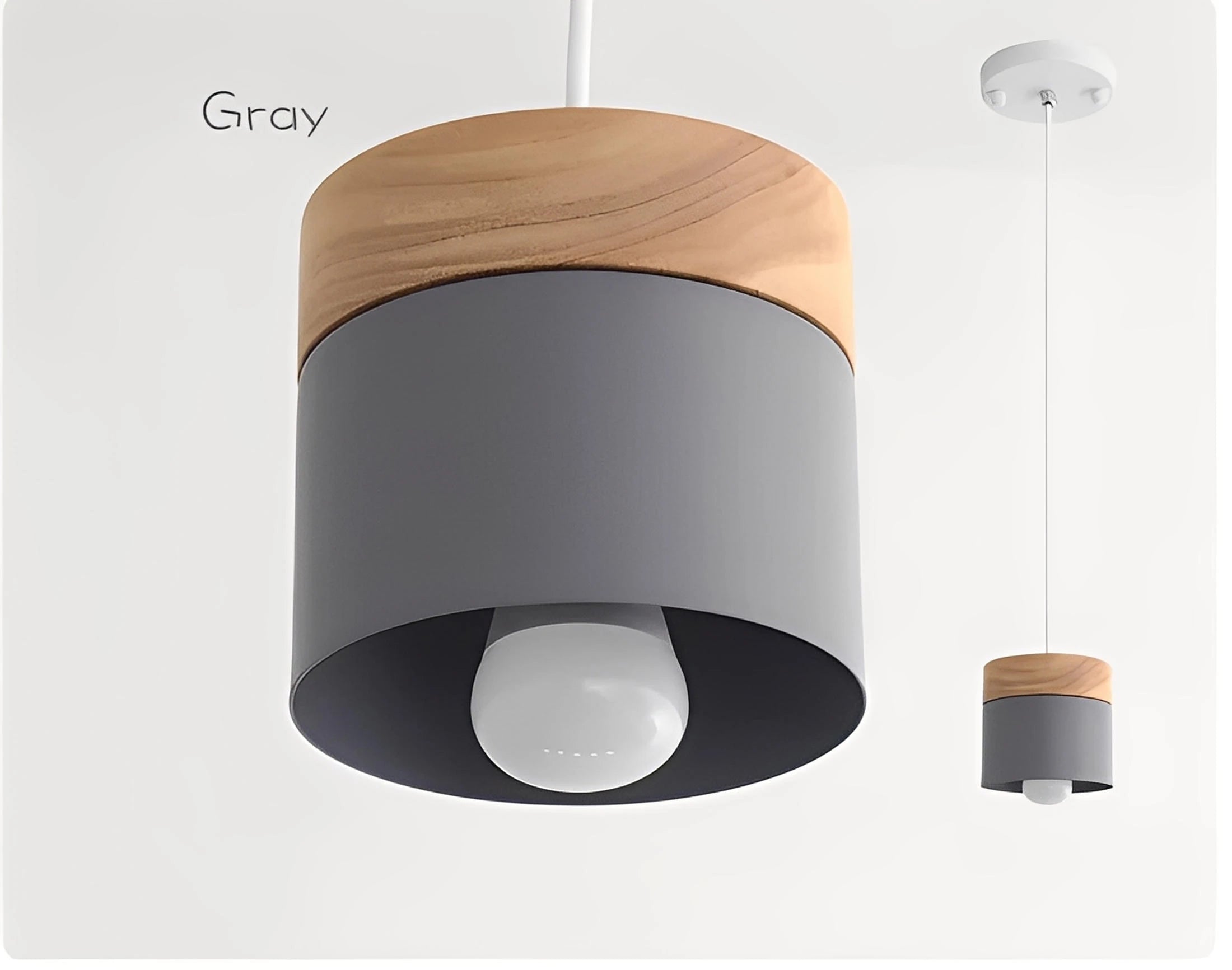 Hængelampe i massivt træ til soveværelse