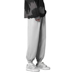 Herre afslappede løse 3/4 bukser i is-silke til forår/sommer