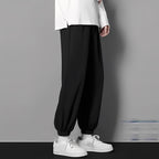 Herre afslappede løse 3/4 bukser i is-silke til forår/sommer