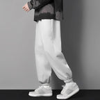 Herre afslappede løse 3/4 bukser i is-silke til forår/sommer