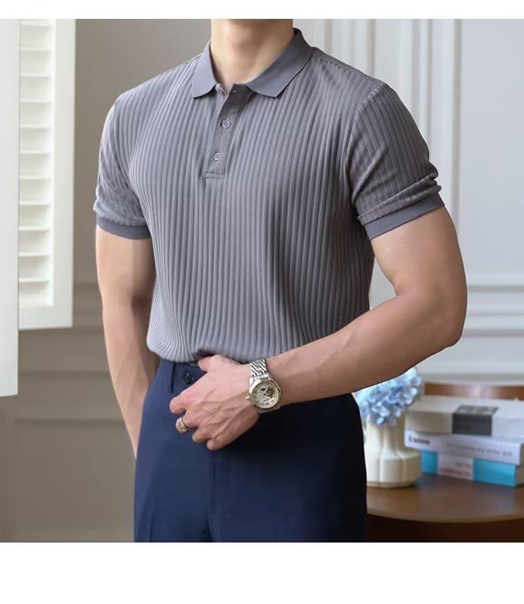 Herre Slim Fit Kortærmet Polo T-shirt - StilNord