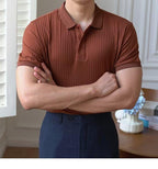 Herre Slim Fit Kortærmet Polo T-shirt - StilNord