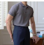 Herre Slim Fit Kortærmet Polo T-shirt - StilNord