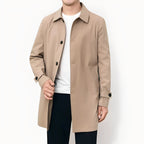 Herres Mellemlang Forretnings Casual Trench Coat