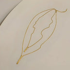 HYACINTH dobbeltlags nostalgisk kæde halskæde til kvinder