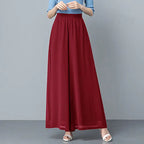 Casual chiffonbukser med vide ben til kvinder