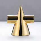 Icosphere-skulptur – kreativ nordisk keramisk dekorationsfigur