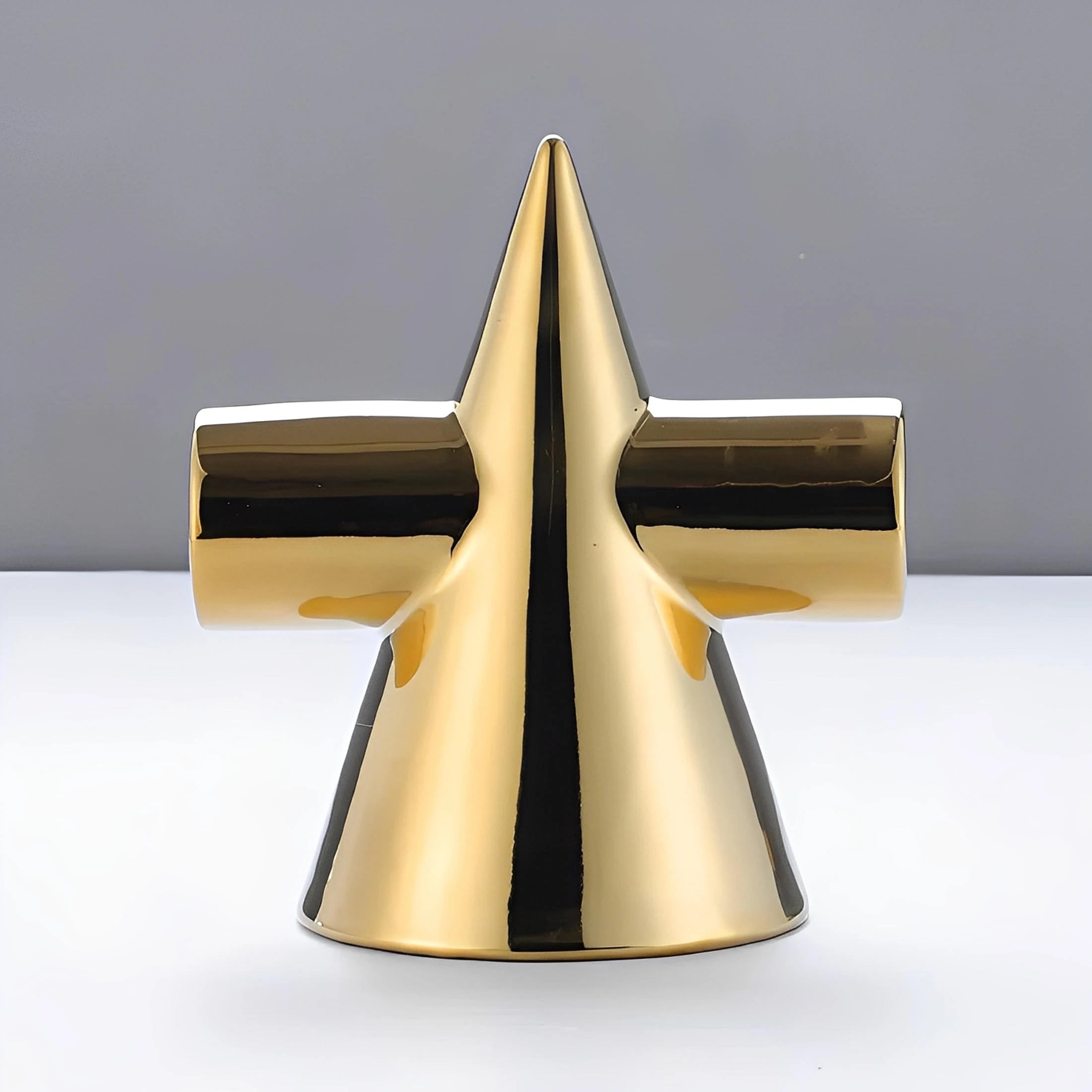 Icosphere-skulptur – kreativ nordisk keramisk dekorationsfigur