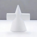 Icosphere-skulptur – kreativ nordisk keramisk dekorationsfigur