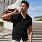 Summer Cotton Knitted Cardigan - Men's Polo Shirt 3391