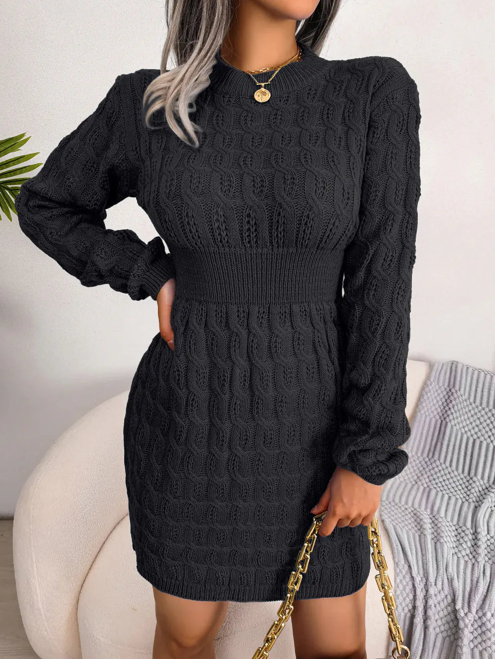2023 Autumn Winter Casual Knitted Dress for Women