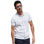 Summer Cotton Knitted Cardigan - Men's Polo Shirt 3391