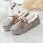 Komfortable flade casual loafers med sløjfe til kvinder.