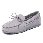Komfortable flade casual loafers med sløjfe til kvinder.