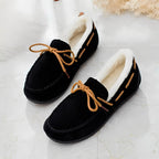 Komfortable flade casual loafers med sløjfe til kvinder.