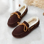 Komfortable flade casual loafers med sløjfe til kvinder.