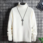 Korean Style Thick Winter Turtleneck Sweater for Men - StilNord