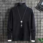 Korean Style Thick Winter Turtleneck Sweater for Men - StilNord