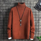 Korean Style Thick Winter Turtleneck Sweater for Men - StilNord