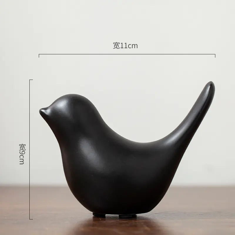 Nordic Minimalist Ceramic Bird Abstract Decor Item