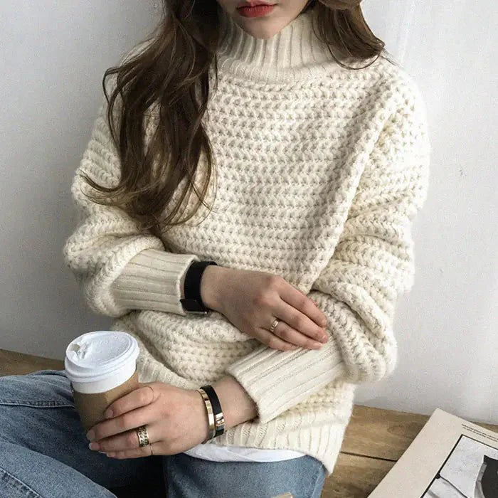 Oversized sweater - koreansk stil strik top