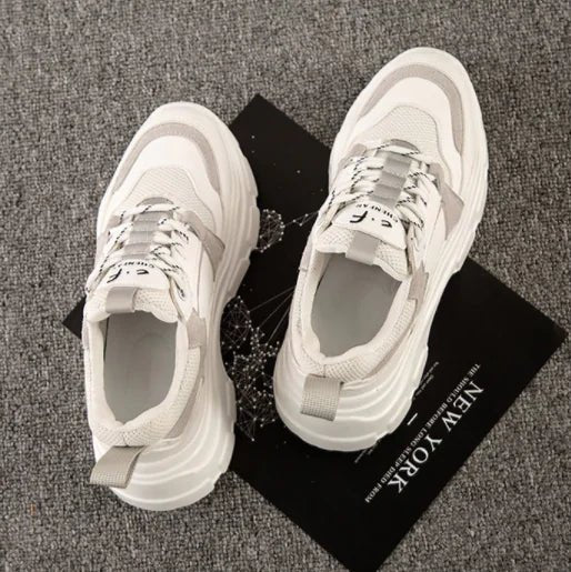 Lace - Up Round Toe Women's Mesh Platform Shoes - StilNord